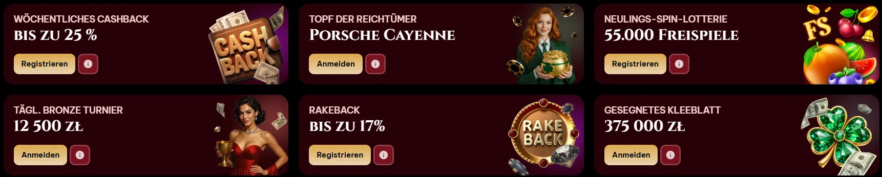 Aktuelle Casino Aktionen und Promotionen
